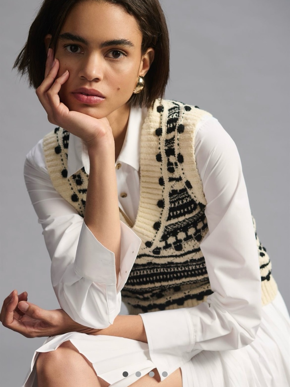 Pilcro v-neck Knit Sweater Vest